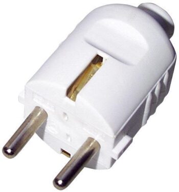 Plugg nett jordet hvit (PC-007)