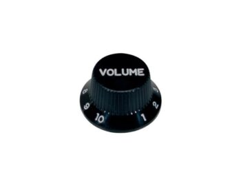 Knott til volumpotmeter, stratmodell, sort