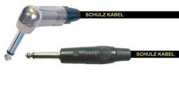 Jack kabel 5 meter, med vinkel plugg i ene enden. Neutrik pl