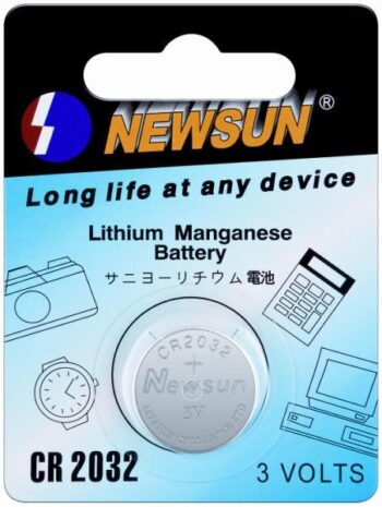 Batteri CR2032 - litium, 3.0V, 210mAh
