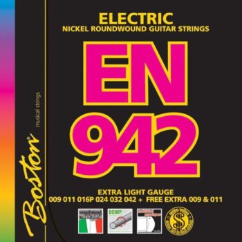 Gitarstrenger elektrisk, 9-42, Nickel roundwound