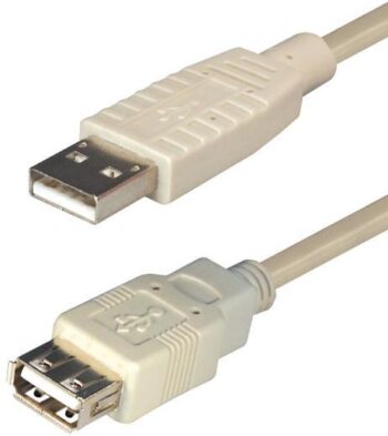 Kabel USB - A-han  A-hun, 1.0m, grå