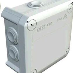 Halogenfri Koblingsboks, IP66, 114mm x 114mm x 57mm, Hvit
