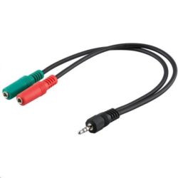 Headset-adapter (3.5mm 4-pol han til 2x 3.5mm 3-pol hun)