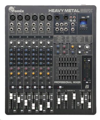 Professional 6 channel compact mixer with USB I/O