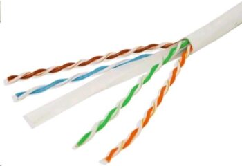 Datakabel kat 6 U/UTP (4x2xAWG23), farge: hvit med LSZH kapp